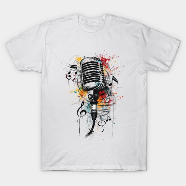 Retro microphone T-Shirt by ArtVault23